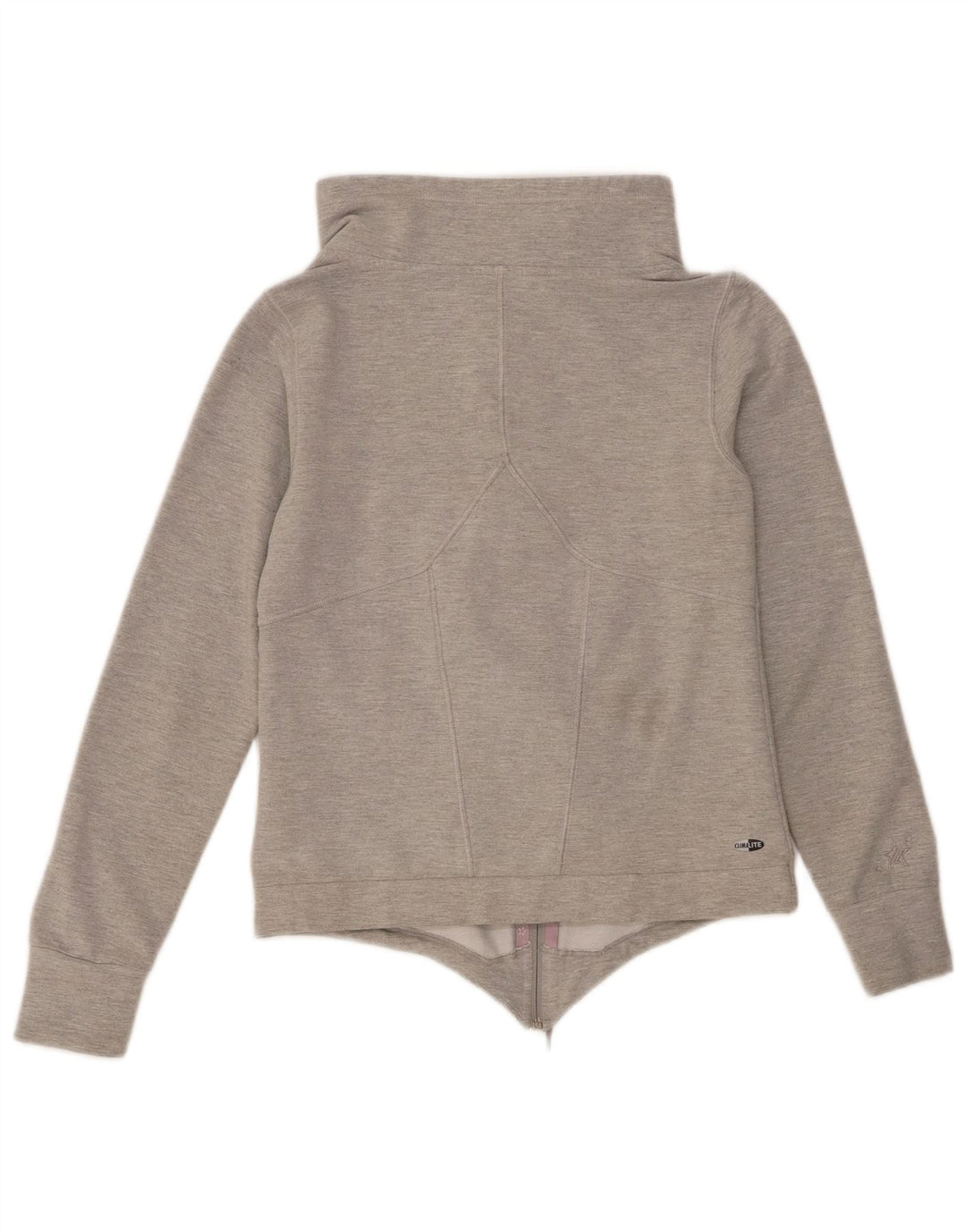 Adidas Womens Tracksuit Top Jacket UK 10 Pequeno Cinza Algodão