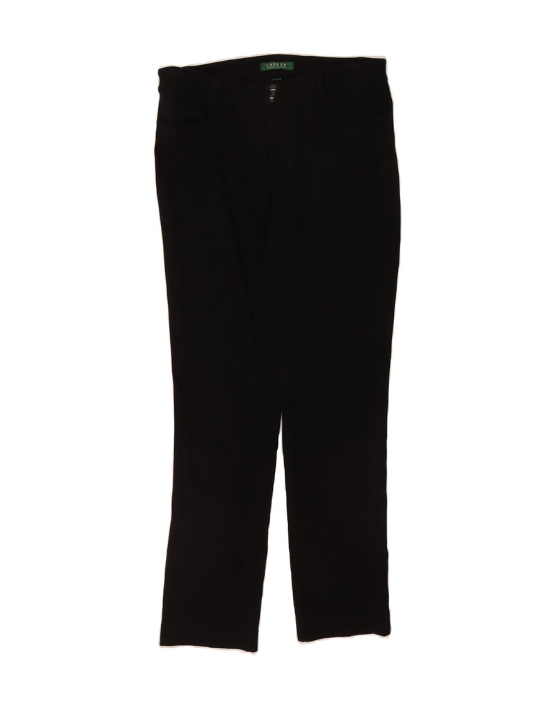 RALPH LAUREN Womens Slim Casual Trousers US 8 Medium W34 L37 Black Rayon Vintage Ralph Lauren and Second-Hand Ralph Lauren from Messina Hembry 