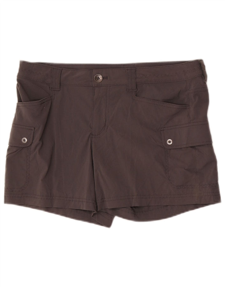 Shorts cargo feminino Eddie Bauer US 8 médio W32 cinza nylon