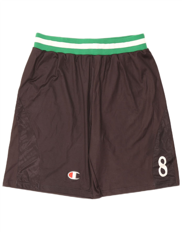 Shorts esportivos masculinos Champion 4XL poliéster colorblock preto
