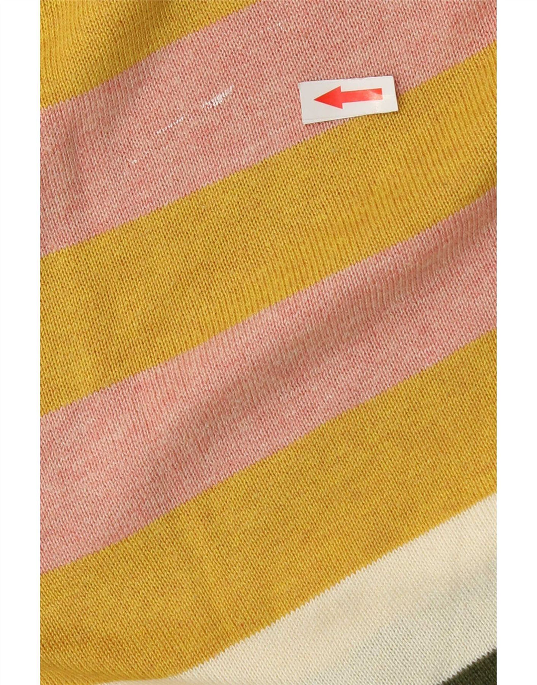 Suéter feminino com gola redonda White Stuff Reino Unido 22 3XL listrado multicolorido