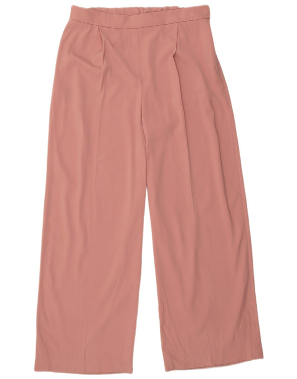 Calça feminina Marks & Spencer com cintura alta e pernas largas Reino Unido 20 2XL W36 L33 rosa