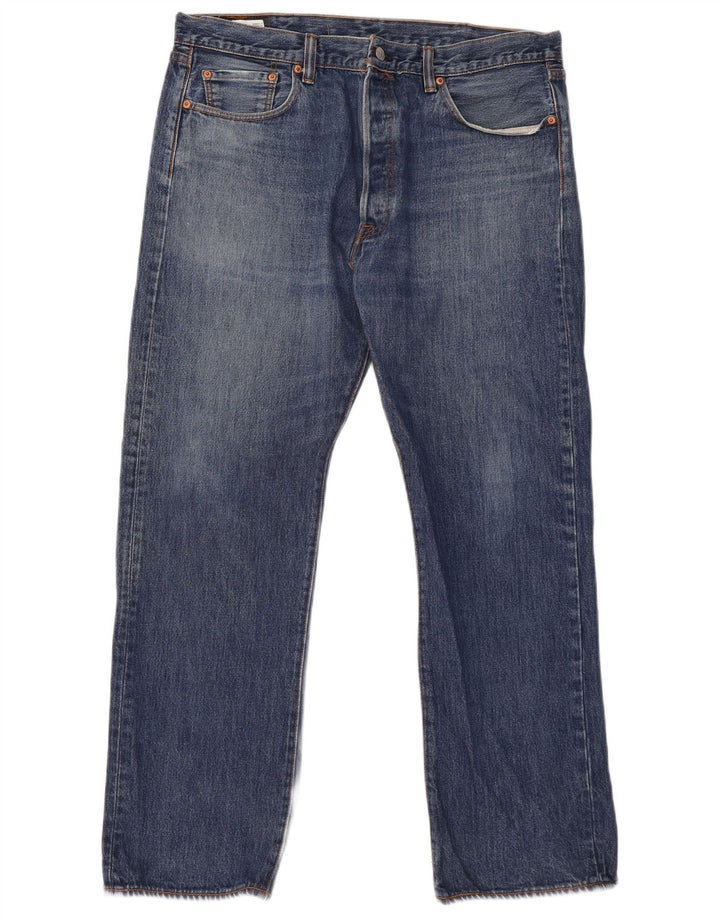 Levi's Masculino 501 Straight Jeans W38 L30 Azul Algodão