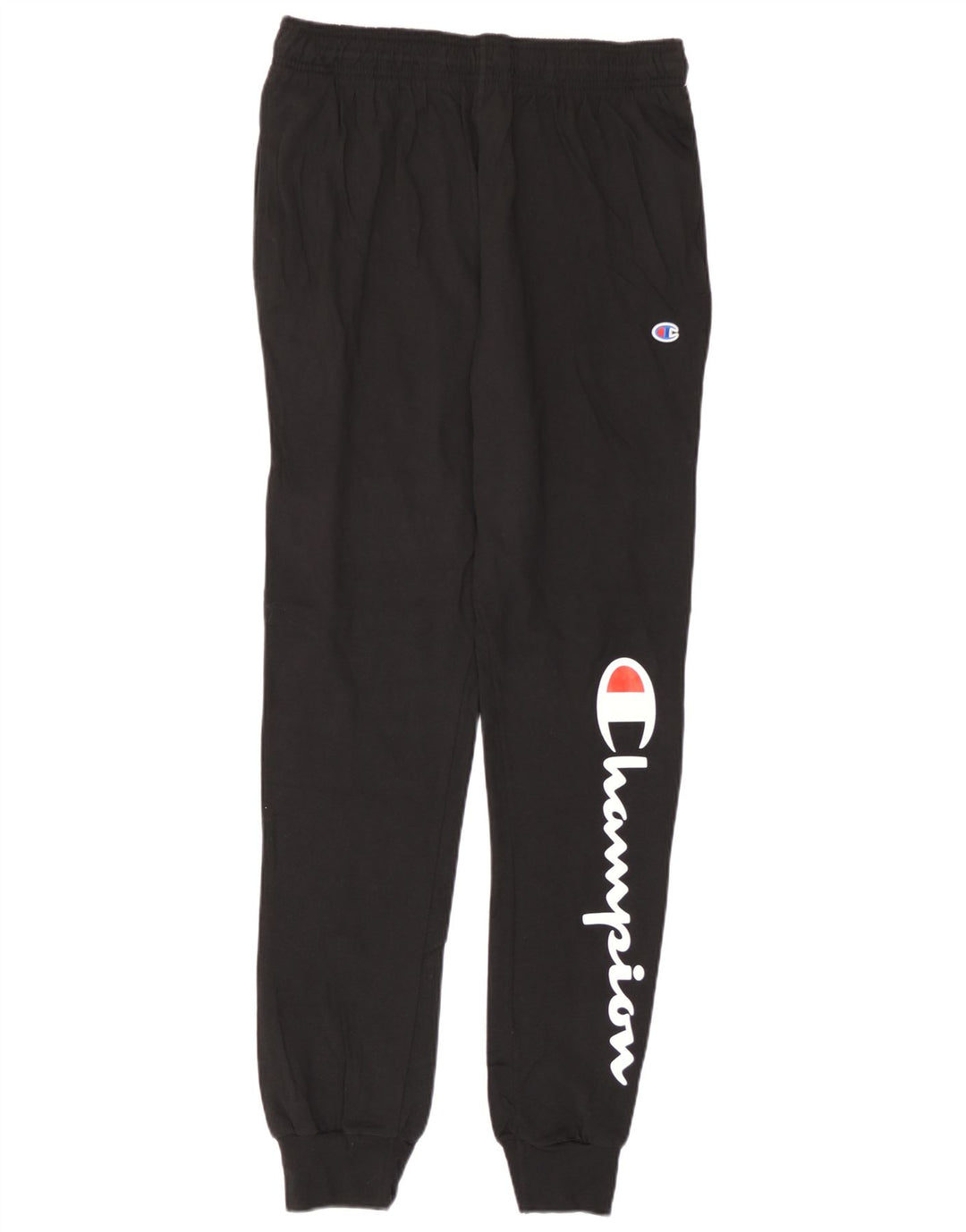 Calça esportiva masculina Champion com estampa gráfica, joggers médios de algodão preto