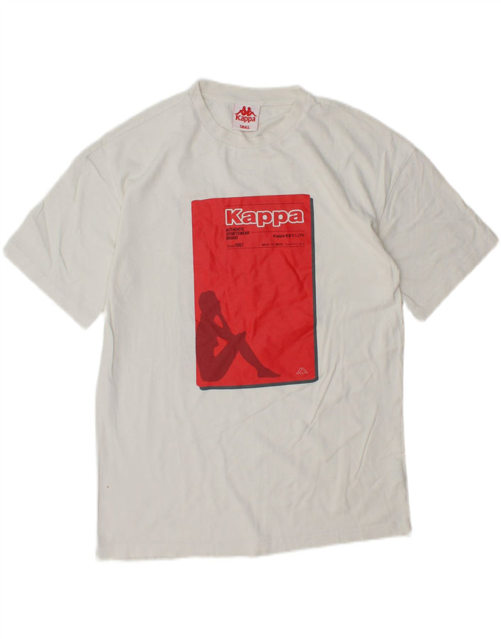 Camiseta masculina gráfica KAPPA Top pequeno algodão branco