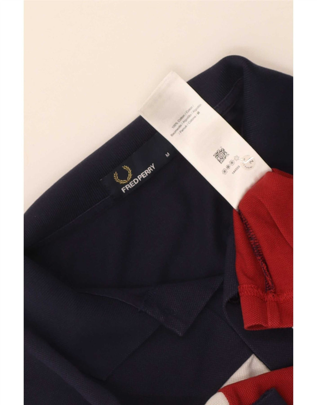 Camisa polo masculina Fred Perry média multicolorida de algodão colorblock
