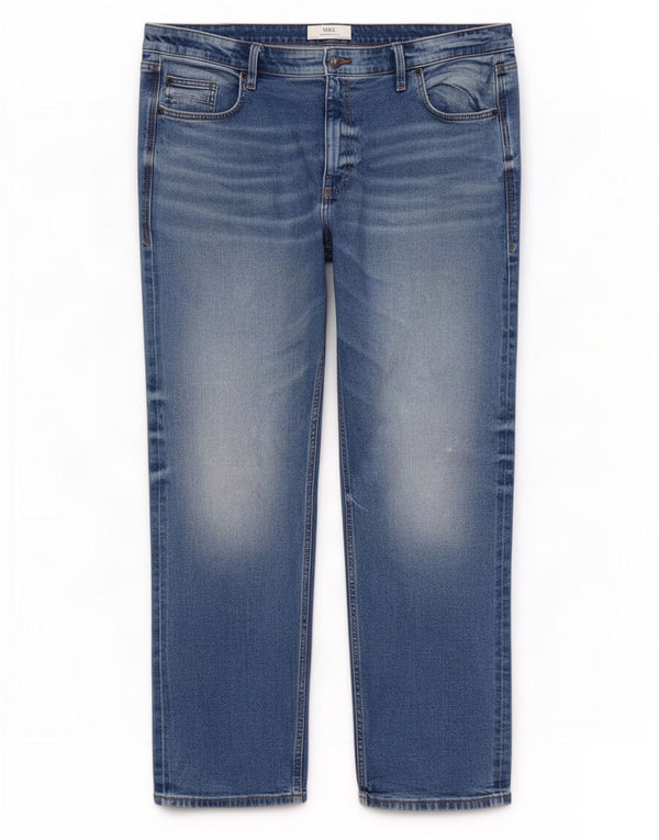 Jeans retos masculinos Marks & Spencer W42 L31 algodão azul
