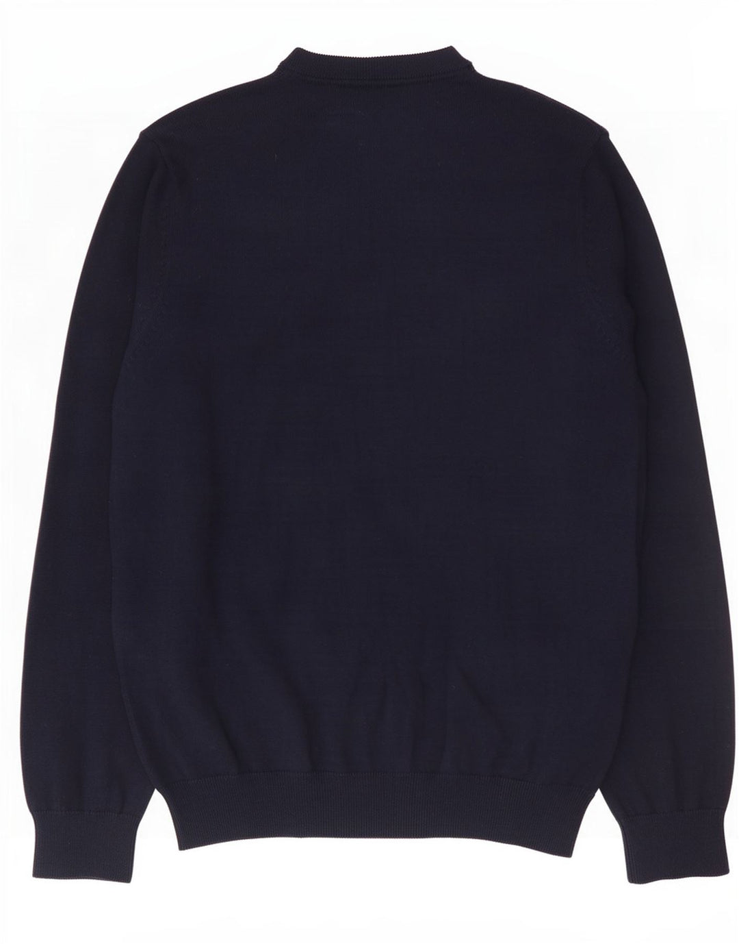 Suéter masculino Marks & Spencer com decote em V grande algodão azul marinho