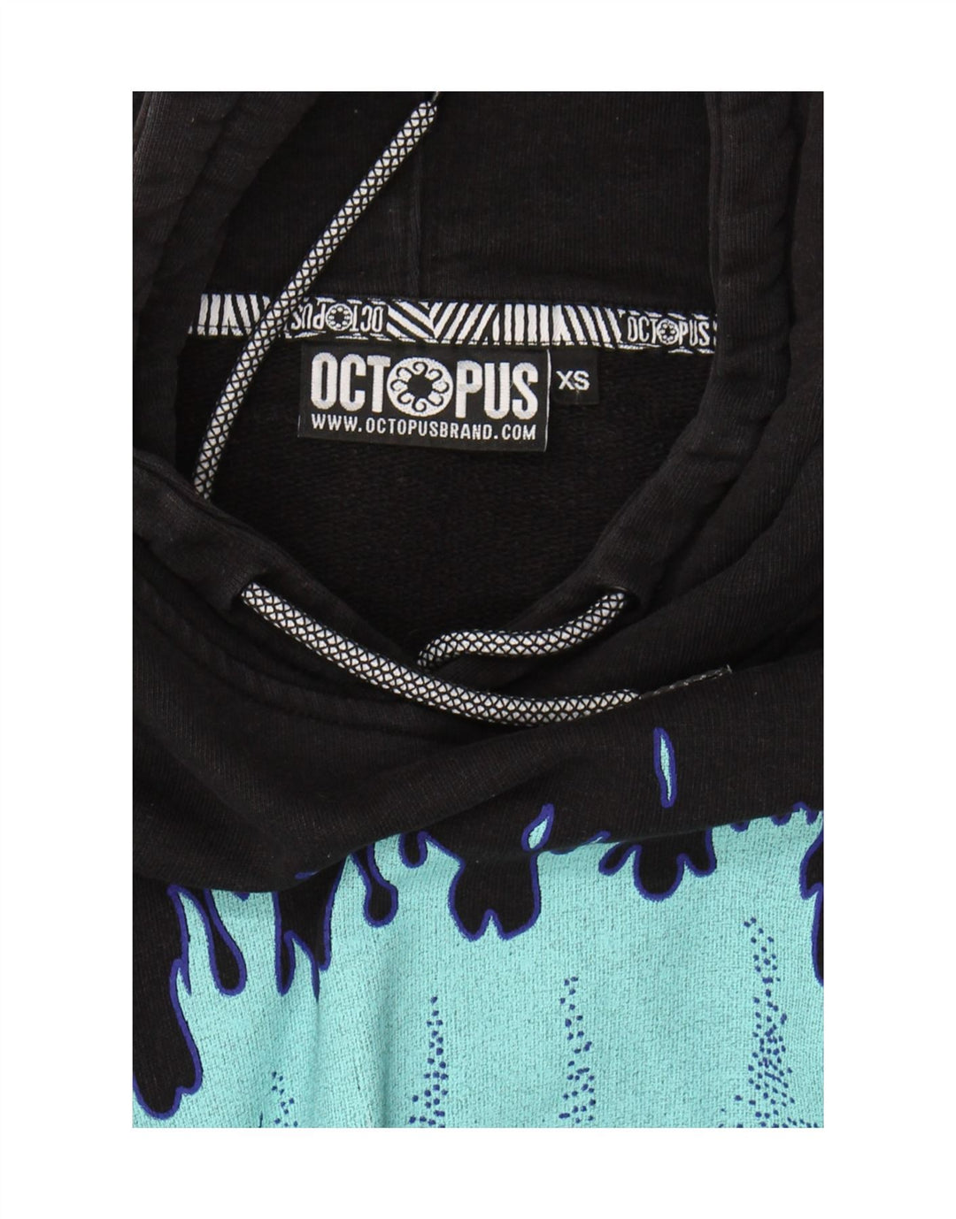 Jumper feminino com capuz gráfico Octopus UK 6 XS preto