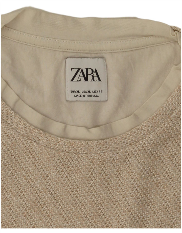 Camiseta masculina Zara XL bege