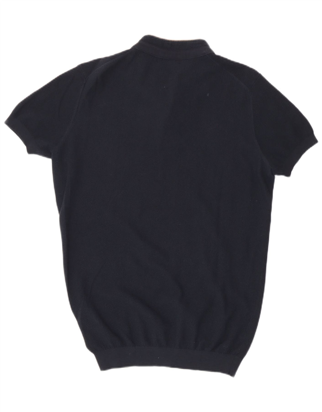 Camisa polo masculina Massimo Dutti médio algodão azul marinho