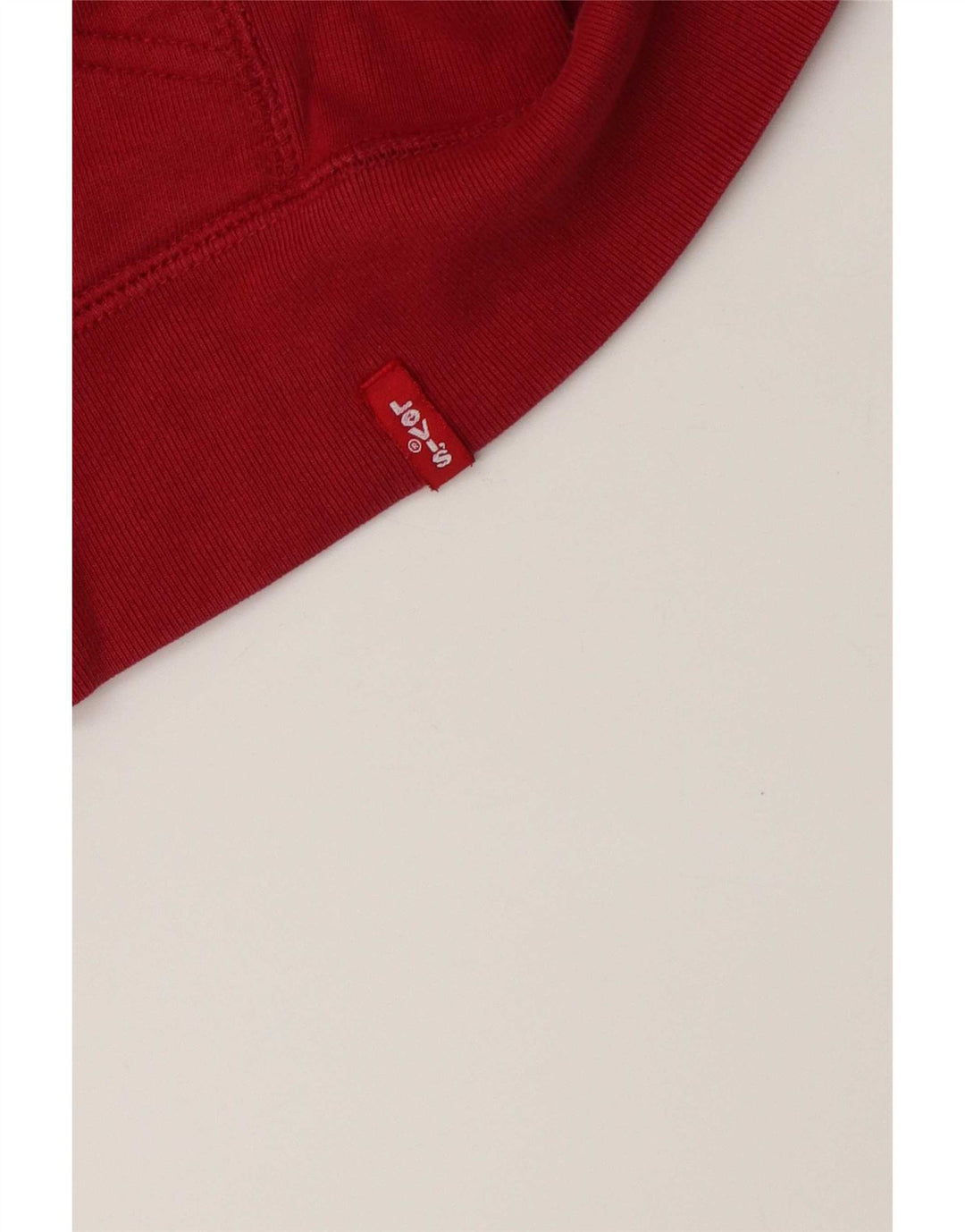 Suéter feminino Levi's Crop Zip com capuz UK 10 pequeno vermelho