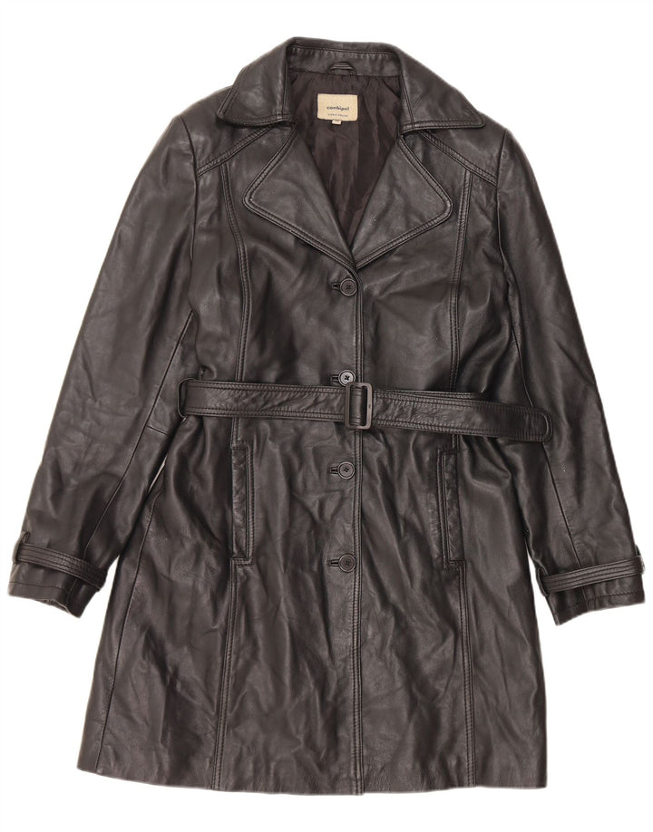 Casaco de couro feminino Conbipel IT 46 grande couro preto