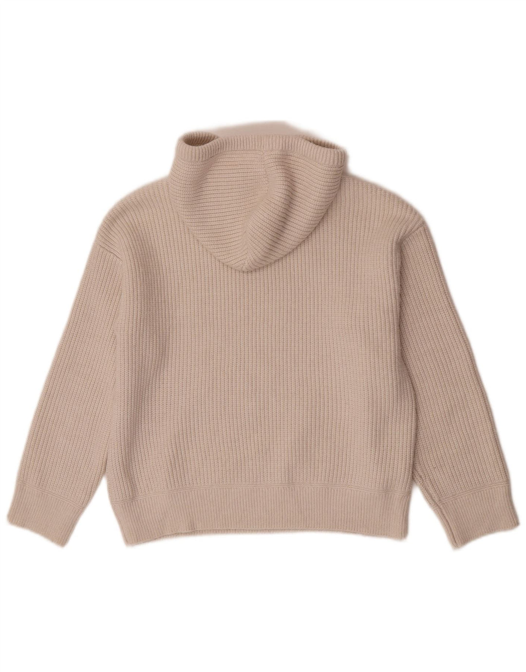 Suéter feminino com capuz Marks & Spencer Reino Unido 14 poliéster bege médio