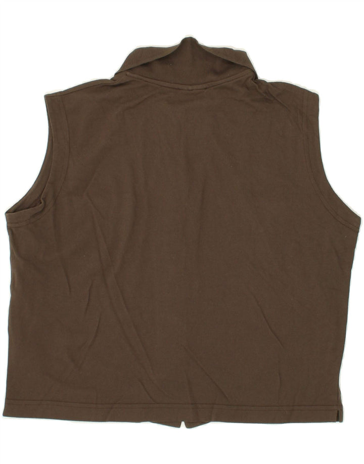 DIADORA Womens Crop Sleeveless Shirt UK 18 XL Grey Cotton Vintage Diadora and Second-Hand Diadora from Messina Hembry 
