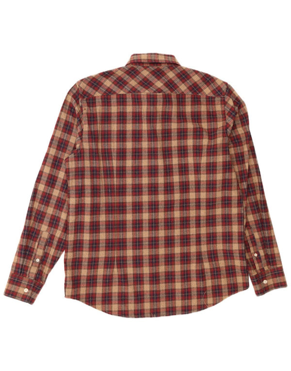 Camisa masculina de flanela Rifle XL poliéster xadrez vermelho