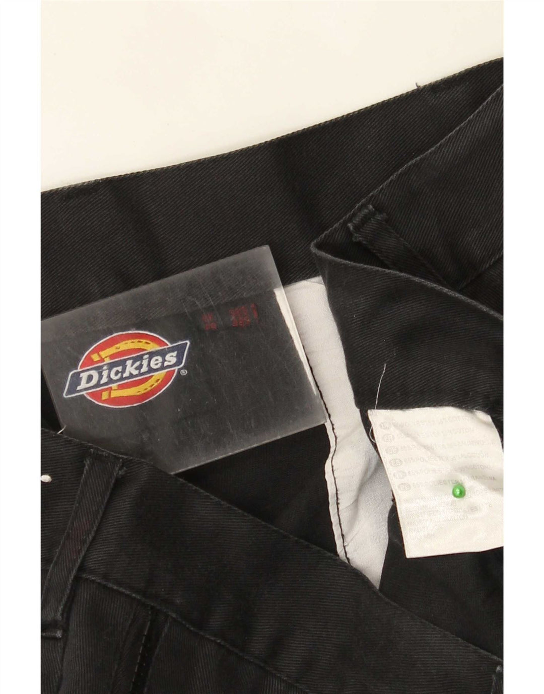 Calças cargo retas masculinas Dickies W38 L29 poliéster preto