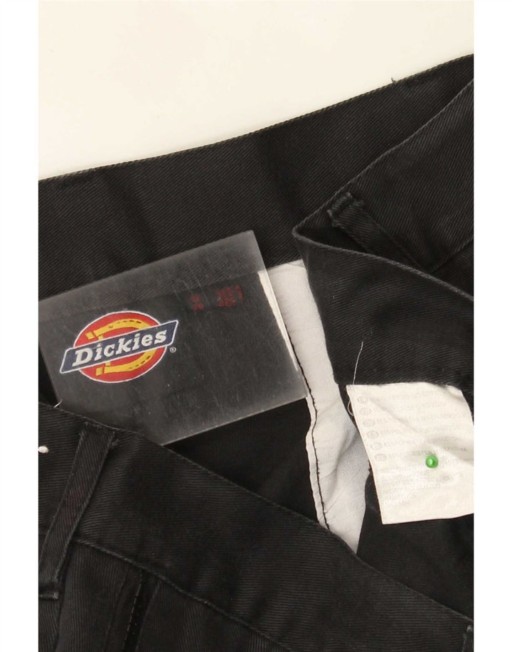 Calças cargo retas masculinas Dickies W38 L29 poliéster preto