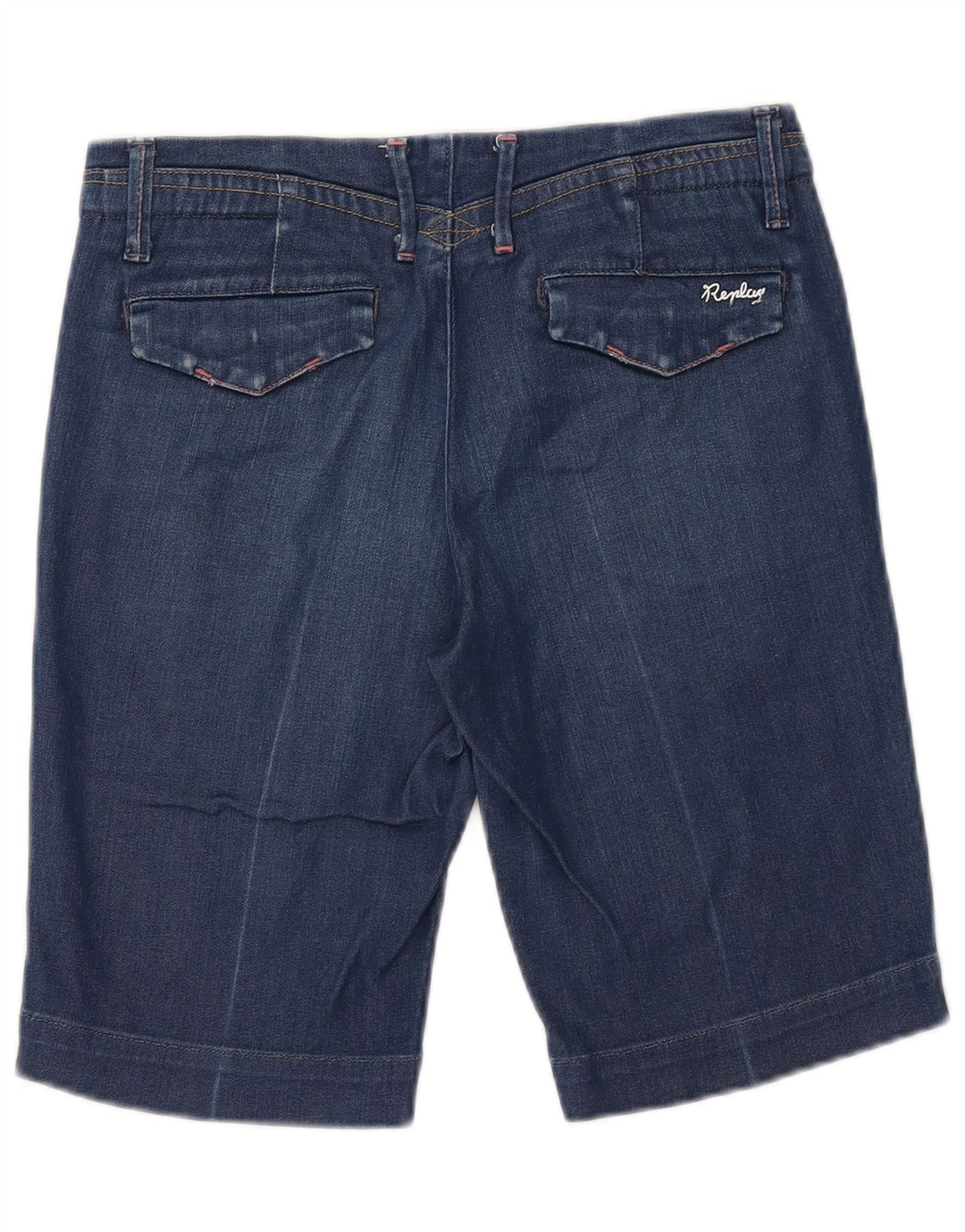 Shorts jeans feminino REPLAY W27 pequeno algodão azul