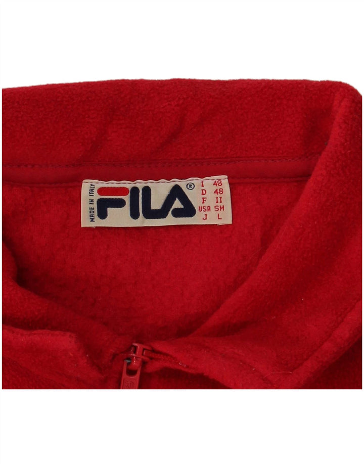 Jaqueta masculina Fila Fleece IT 48 médio vermelho