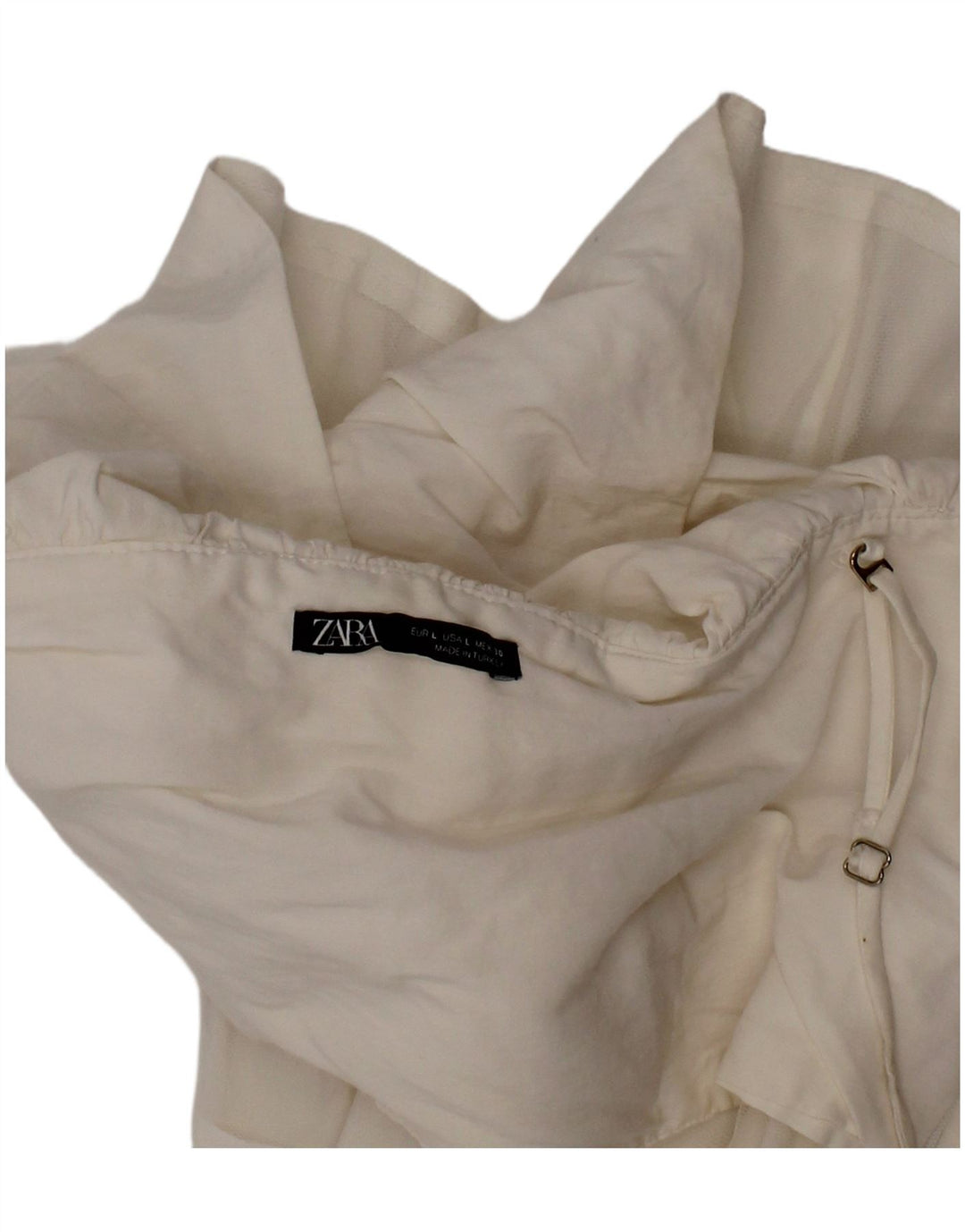 Zara Top feminino sem mangas em camadas grande algodão branco