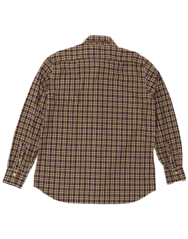 Camisa masculina UNGARO tamanho 43 17 XL xadrez roxo