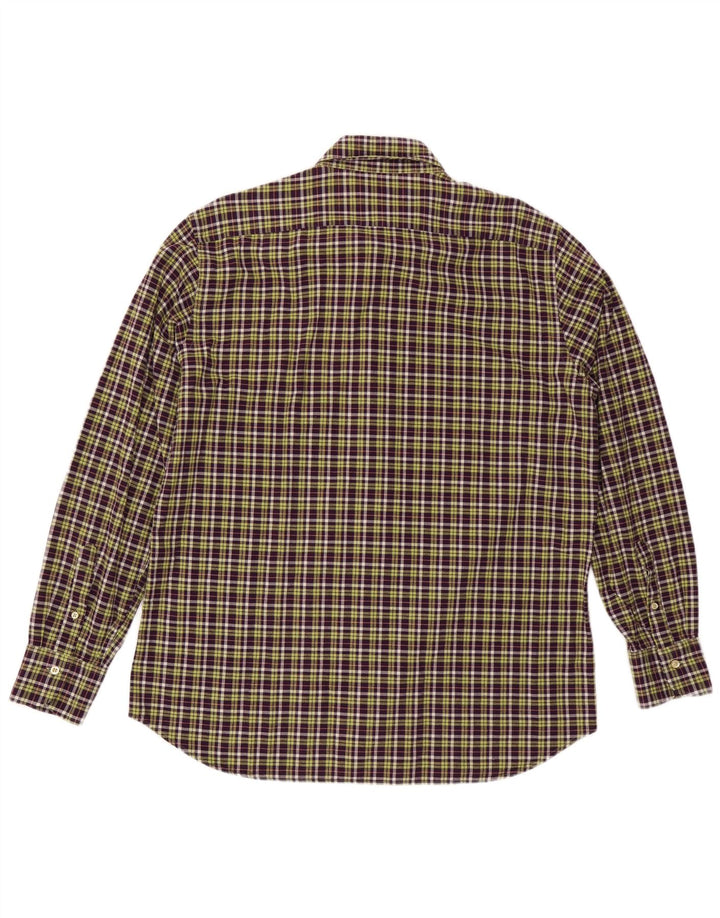 Camisa masculina UNGARO tamanho 43 17 XL xadrez roxo