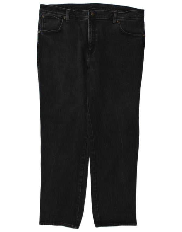 Wrangler Masculino Regular Straight Jeans W42 L32 Cinza Algodão