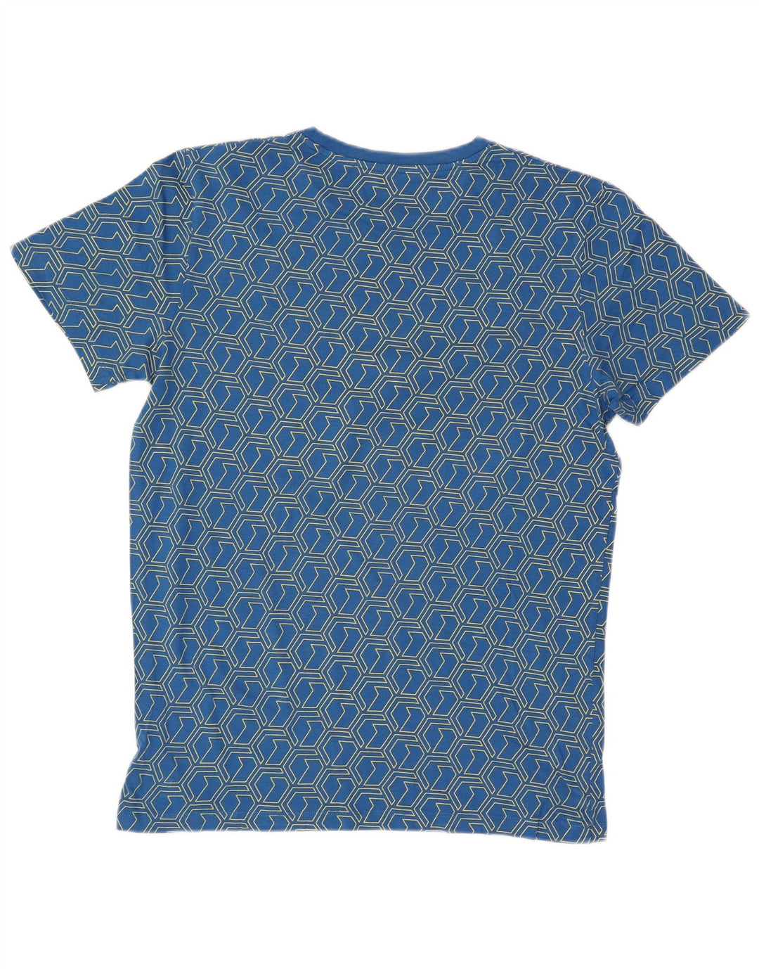Camiseta gráfica masculina Jack & Jones Top médio azul geométrico