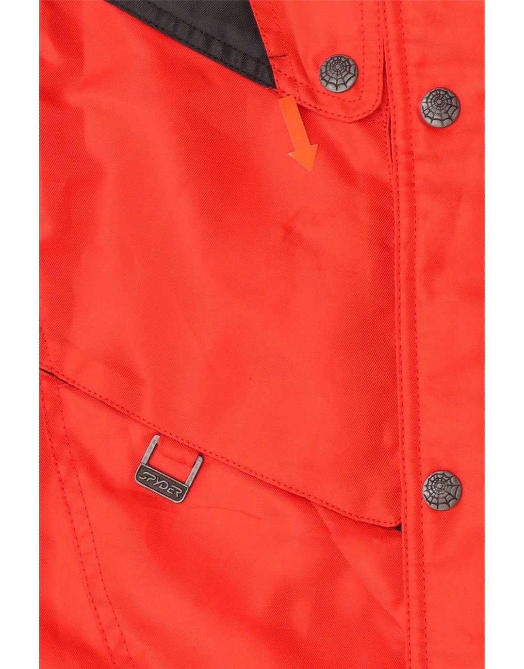 Jaqueta de esqui com capuz Spyder Boys 11-12 anos poliéster colorblock vermelho