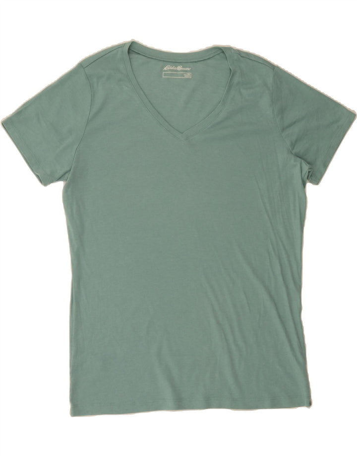 EDDIE BAUER Womens T-Shirt Top UK 20 2XL Green Cotton Vintage Eddie Bauer and Second-Hand Eddie Bauer from Messina Hembry 