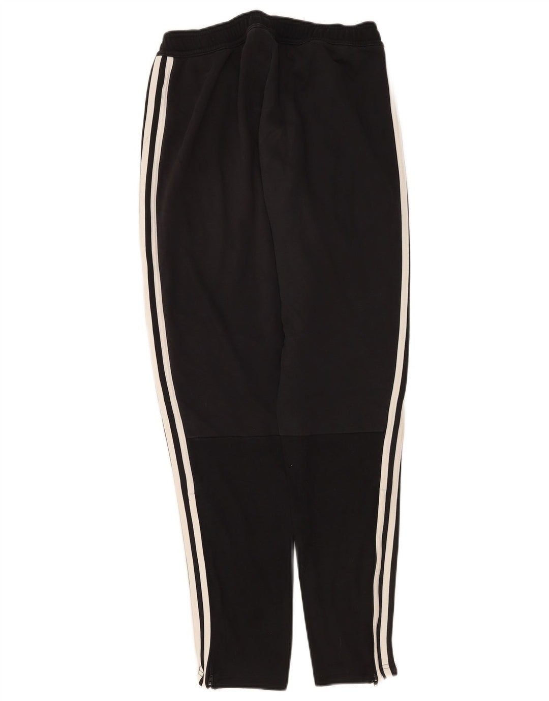Calça de treino masculina Adidas pequena de algodão preto