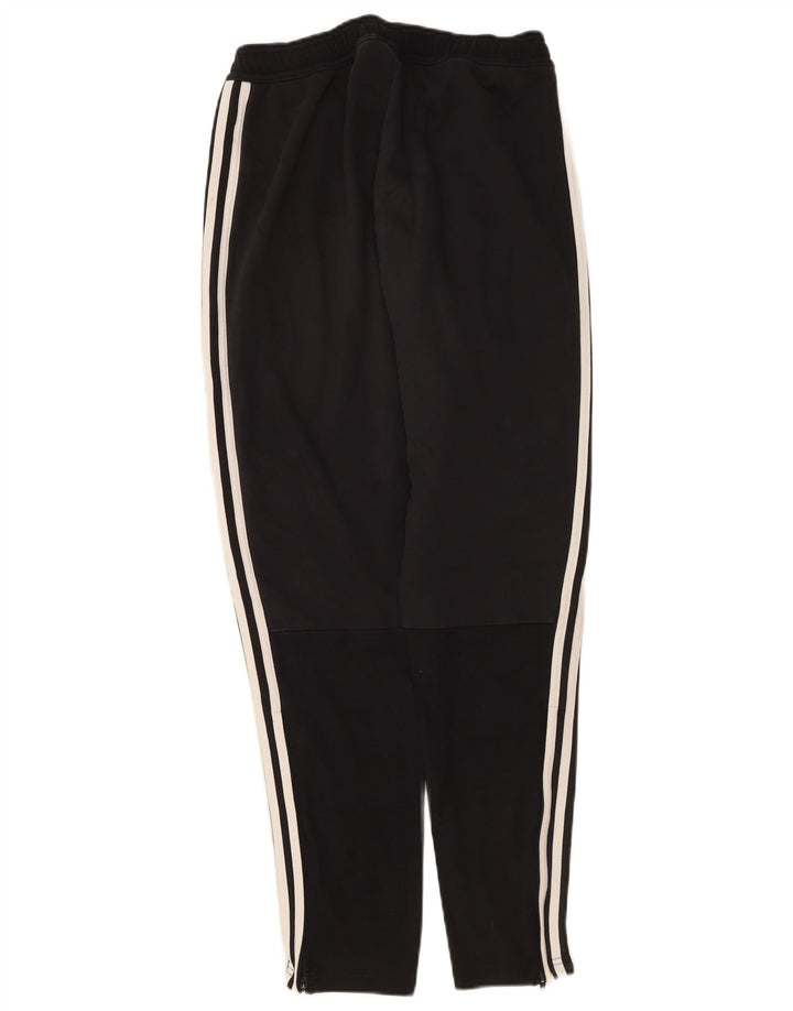 Calça de treino masculina Adidas pequena de algodão preto