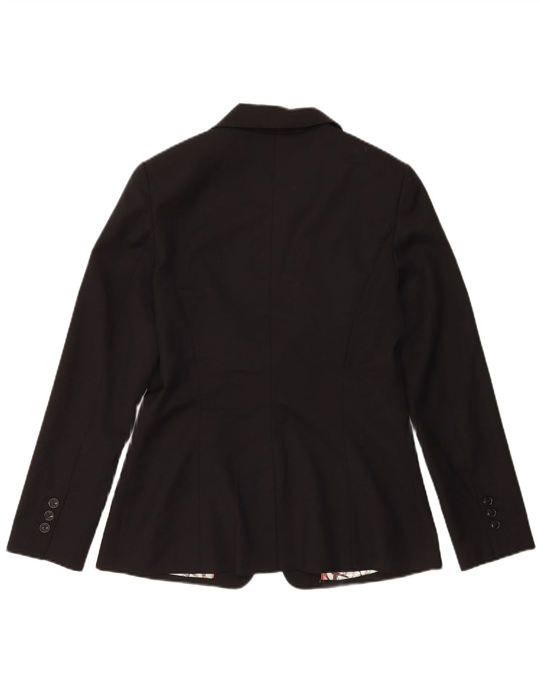 Jaqueta blazer feminina de 1 botão Ted Baker tamanho 3 lã preta média