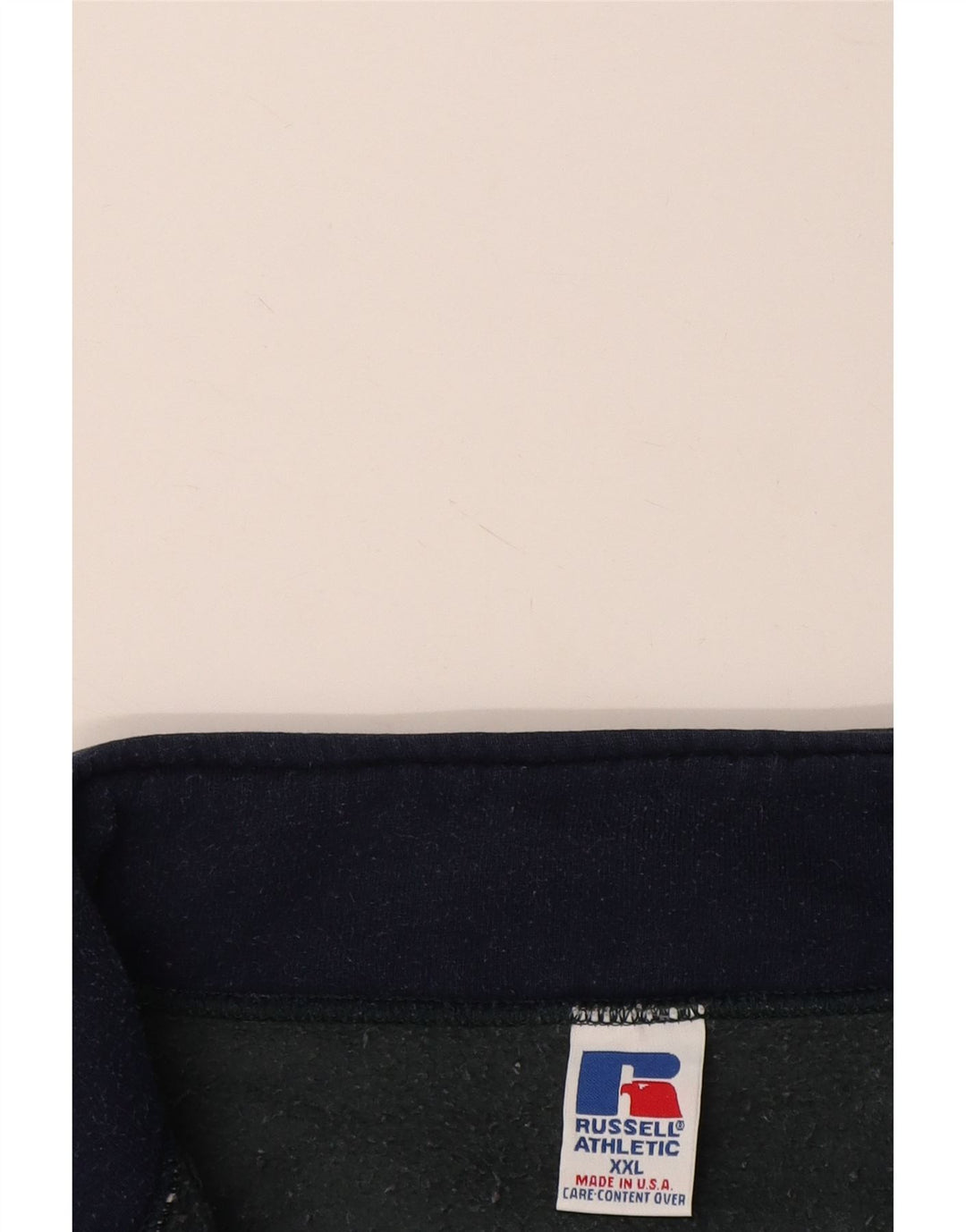 Suéter masculino RUSSELL ATLÉTICO com zíper e gola em algodão azul 2XL