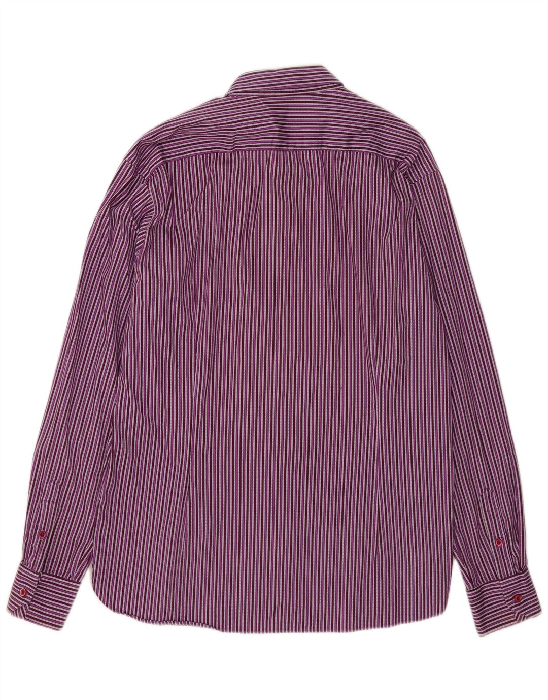 Camisa masculina Ted Baker tamanho 5 XL algodão listrado roxo
