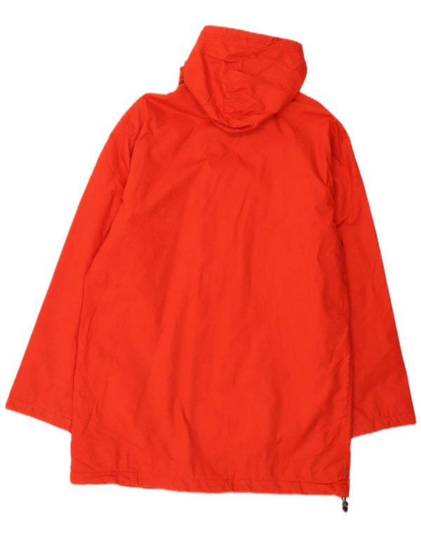 Casaco corta-vento masculino Tommy Hilfiger com capuz Reino Unido 40 grande algodão vermelho