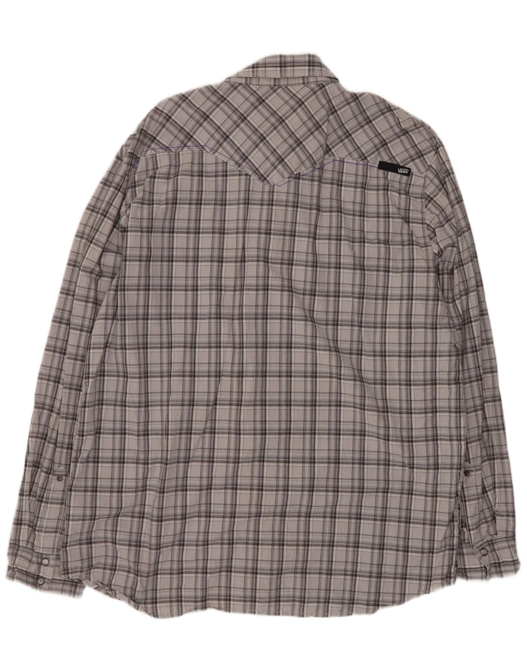 Camisa masculina Vans 2XL cinza xadrez algodão