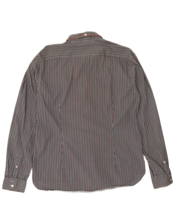 Camisa masculina Ted Baker tamanho 6 2XL algodão listrado multicolorido