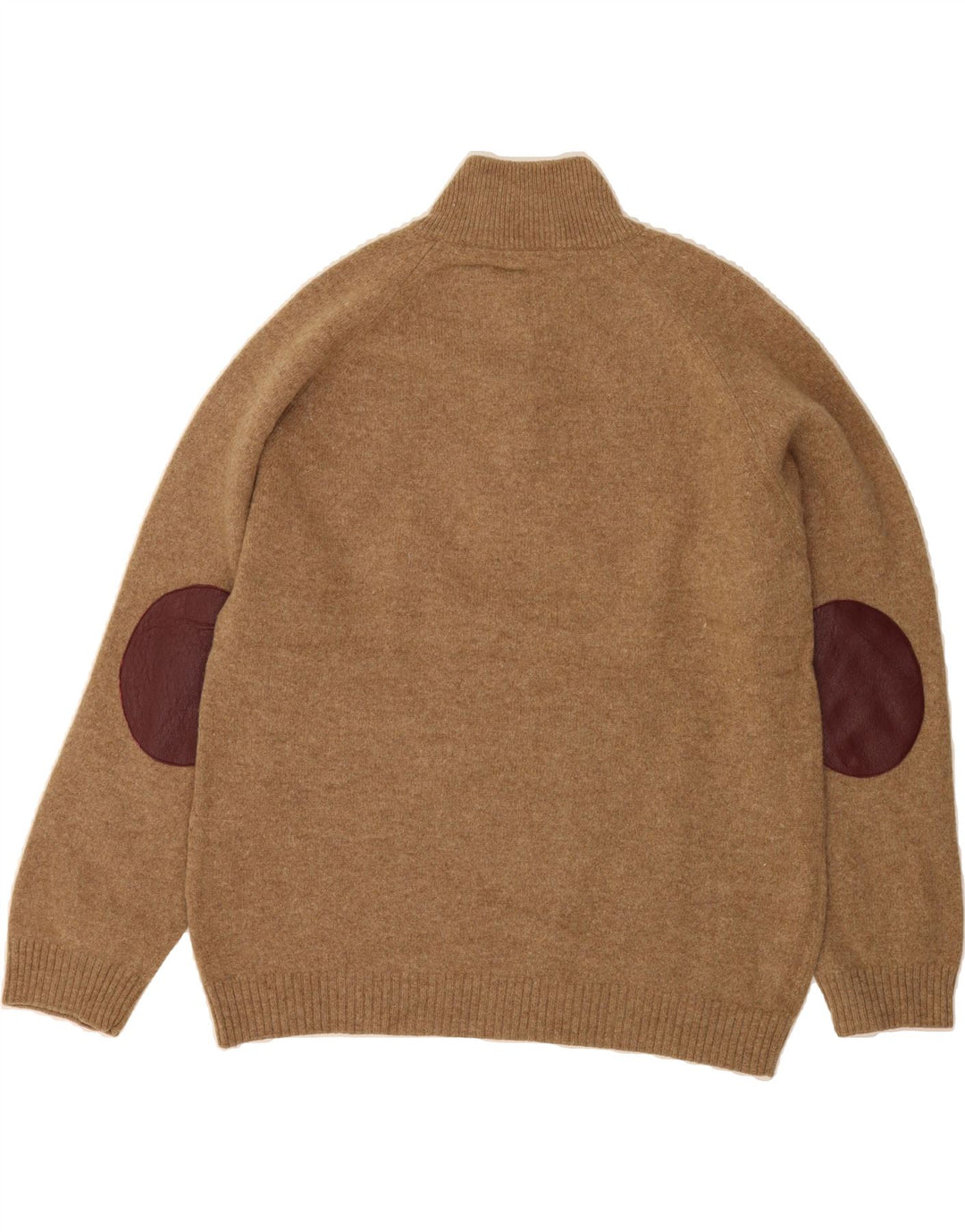 CORTEFIEL Womens Zip Neck Jumper Sweater UK 18 XL Beige Wool Vintage Cortefiel and Second-Hand Cortefiel from Messina Hembry 