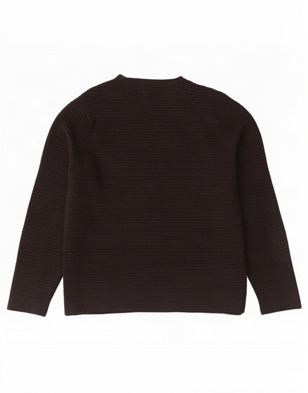 Suéter feminino Marks & Spencer com gola canoa Reino Unido 18 XL preto viscose