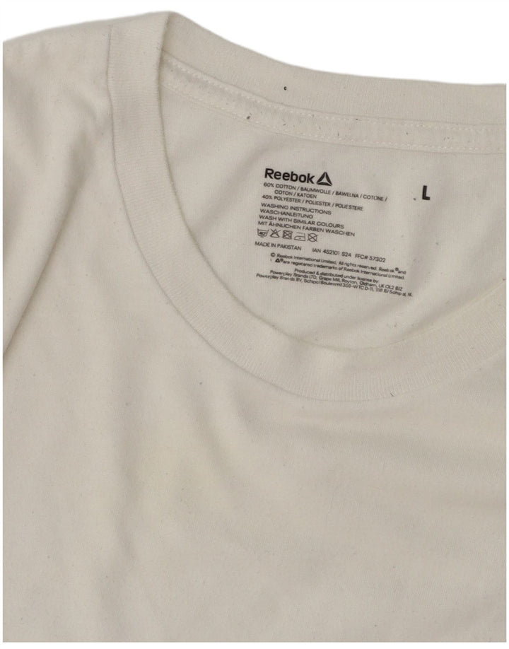 Camiseta masculina REEBOK grande algodão branco