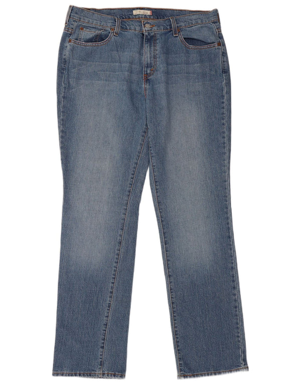 Calça jeans feminina Levi's 505 Straight US 12 grande W36 L33 azul algodão