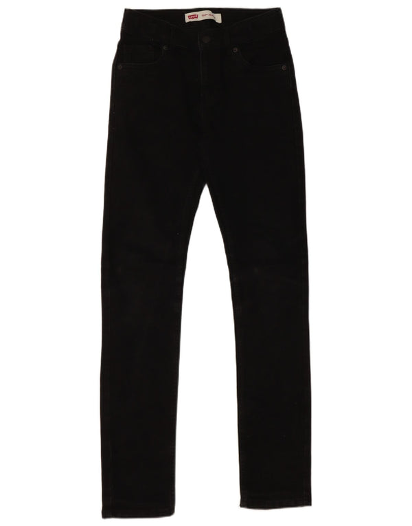 Levi's Girls 510 Skinny Jeans 13-14 Anos W26 L29 Algodão Preto