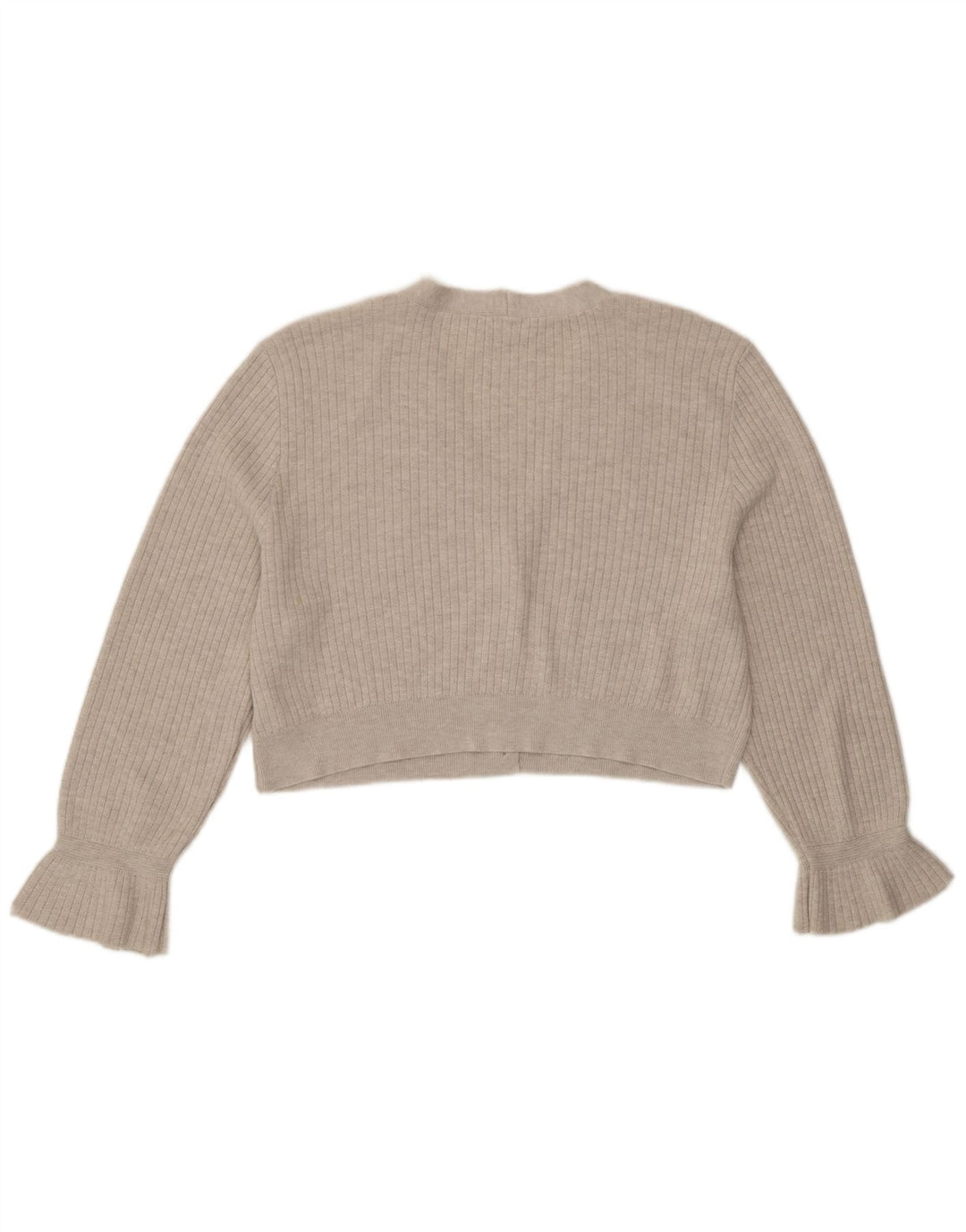 Topshop Suéter Cardigan Feminino Crop Oversized Reino Unido 14 Poliéster Cinza Médio