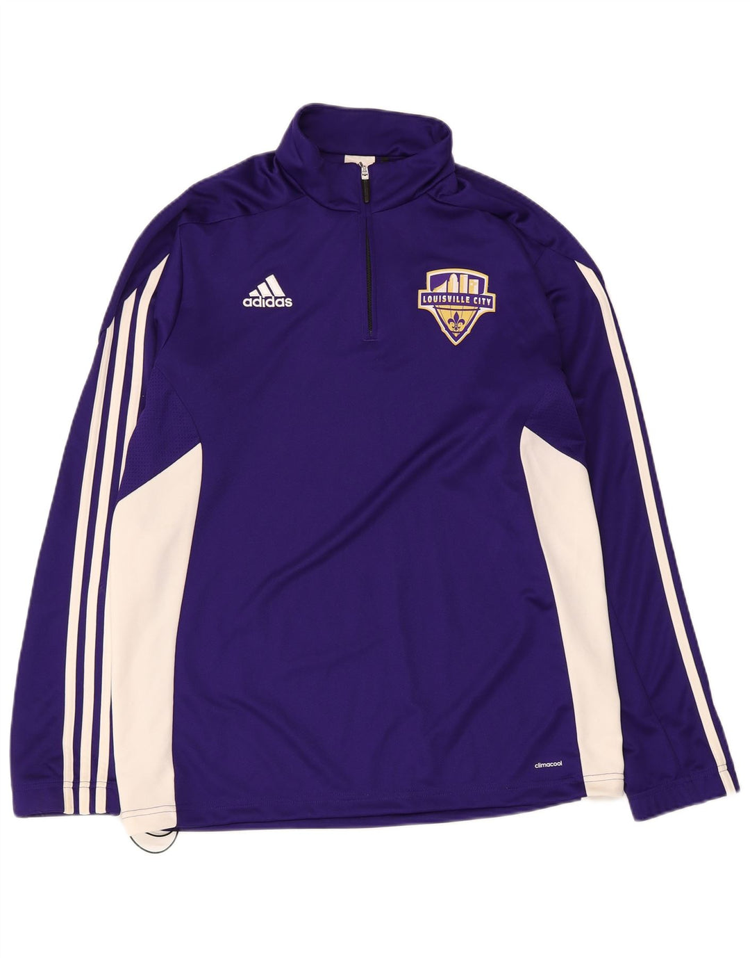 Adidas Mens Louisville Pullover Treino Top Grande Roxo Colorblock