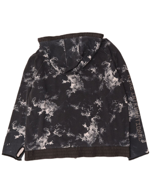 Suéter masculino Nike com capuz e zíper 2XL preto tie-dye algodão