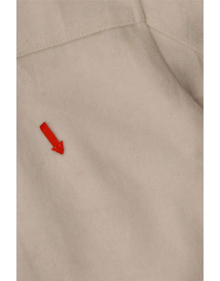 Jaqueta blazer feminina Zara com 4 botões UK 10 poliéster branco pequeno