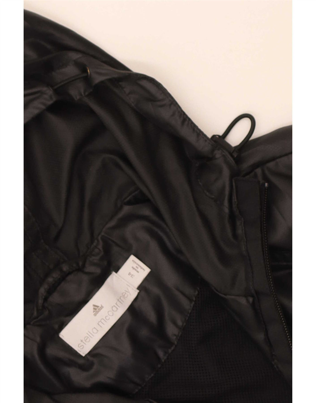 Casaco de chuva com capuz feminino Adidas EU 34 pequeno preto