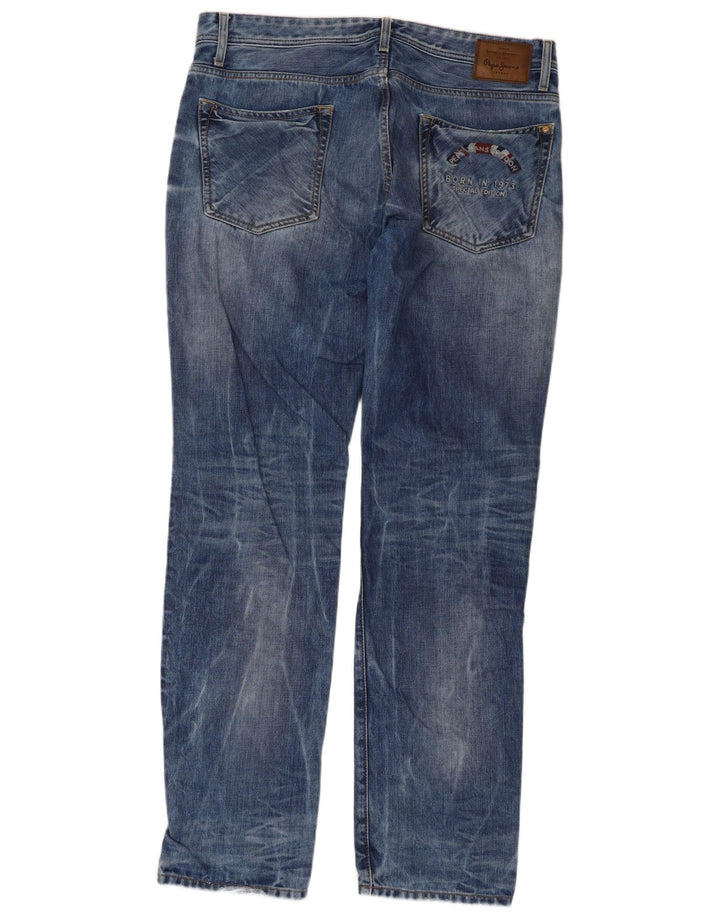 PEPE Jeans Masculino Regular Fit Slim Jeans W38 L34 Azul Algodão